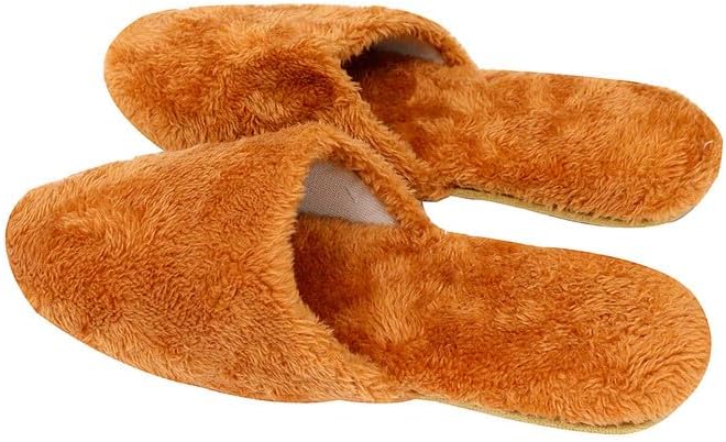 DAISO Unisex Backless Slippers - Memory Foam - Fluffy - Orange - US 5-7, EU 36-39.5 - Image 2
